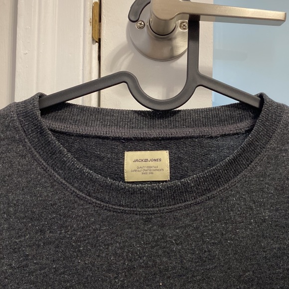 Jack and Jones Mens Gray Sweat Crew Neck - Picture 2 of 7